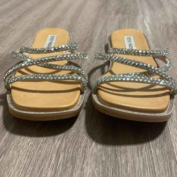 Steve Madden Women’s Spice Bling Slides Size 8 Sequins Costal Cowgirl Bohemian - Picture 7 of 15